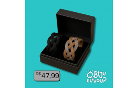Pulseira Trançada de Tela Metálica - Q BIJU EU VOU?